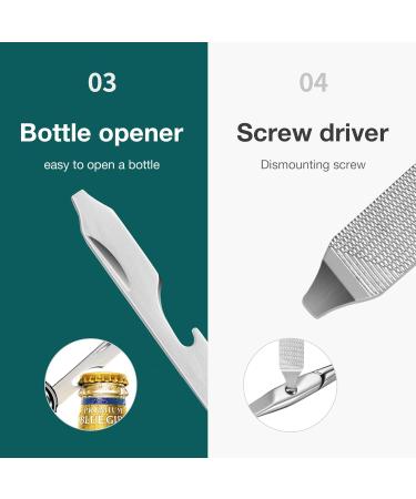 MR.GREEN Multifunctional Nail Clippers Stainless Steel Six Functions Nail Cutter Nail Files Small Knife Scissors (Small) - Buy Online on GoSupps.com