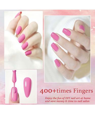 Pink Nail Polish - Dusky Pink Nail Varnish - Summer Coloured Grey Pink Quick Dry Nail Varnish - Water Based Chip Resistant No Need UV Air Dry DIY Nail Art (Dark Pink) - Buy Online on GoSupps.com
