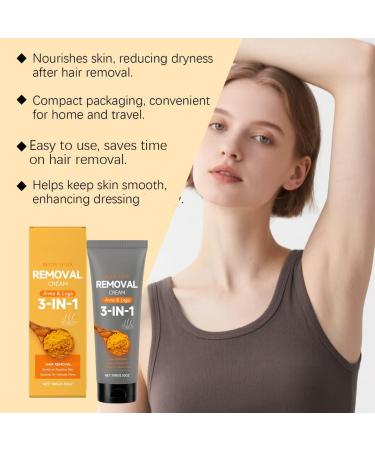 Cr me pilatoire au curcuma pour femmes et hommes avec vitamine C E pilatoire doux pour le visage intime bikini aisselles bras jambes apaisante pilateur complet du corps (2Pcs) - Buy Online on GoSupps.com