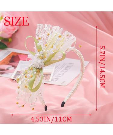 IYOU Bow Wedding Headbands Ivory Pearl Bridal Hair Bands Elegant Bridesmaid Bride Hair Accessories for Women and Girls - Buy Online on GoSupps.com