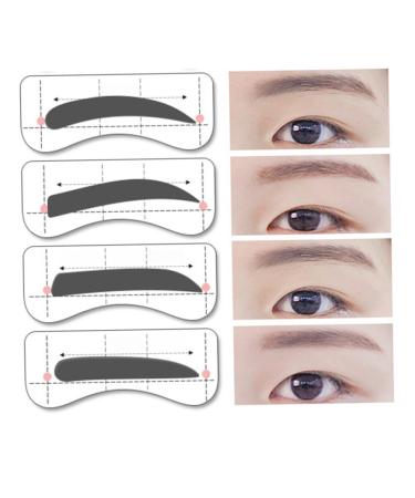 Beavorty 32 Pairs 8 Eyeshadow Eyebrow Template Kits Eyebrow Sticker Mold Eyebrow Trimming Makeup Tools