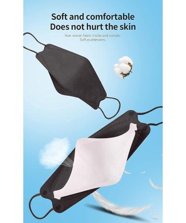 10/50/100Pcs Fish Type Masks for Adults Black/White 4-Layer 3D Protective Disposable Face_Masks with Nose Wire for Women - Buy Online on GoSupps.com