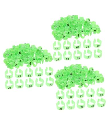 Beavorty 300 Pcs Pigeon Anklet Where Labels Pet Chicken Bands Birds Supplies Bird Drinker Ornamental Pigeon 1X1X0.8CMx3pcs Greenx3pcs