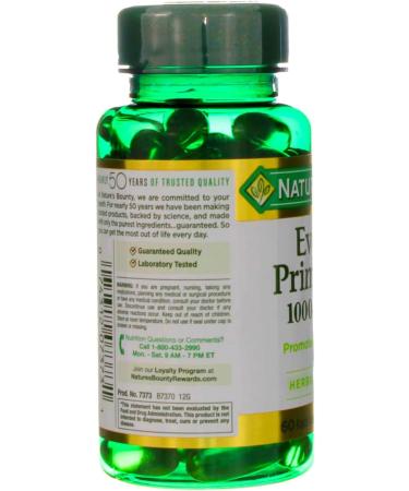 Nature's Bounty Evening Primrose Oil 1000 mg Softgels 60 ea - Buy Online on GoSupps.com