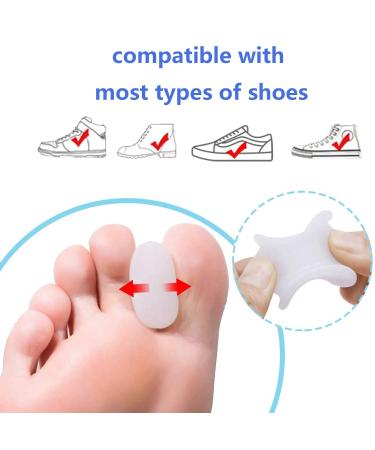 Haobin Silicone Toe Spreader | 8-Piece Gel Toe Separator for Pain Relief & Correction | Overlap & Hammer Toe Relief - Buy Online on GoSupps.com