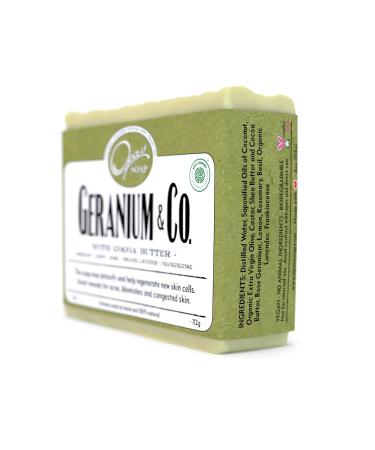 Opas Geranium Soap - 100% Natural Cold Processed Carcinogen Free | Fresh Flowery Scent with Organic Cocoa Butter & Essential Oils - Buy Online on GoSupps.com
