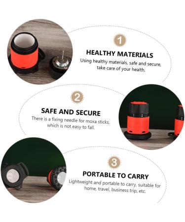 Frcolor 2-St Hanging Moxibustion Pot - Chinese Massage Device | Wellness Gifts & Healthy Tools | Moxa Gel Burner | Red Wooden Moxibustion Device - Buy Online on GoSupps.com