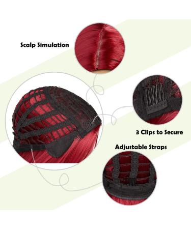 WIGER Long Straight Red Wig for Women - Heat Resistant Synthetic Fiber Full Wig for Party & Cosplay - Buy Online on GoSupps.com