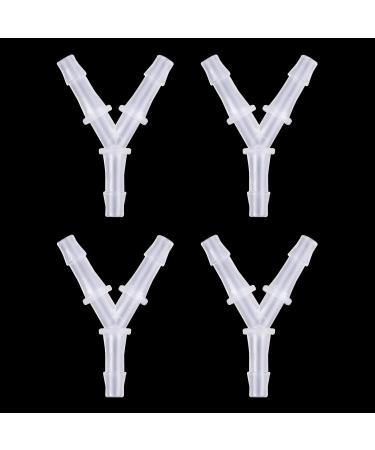 Cobee aquarium Air pump connections 4 pieces y Pergety airline hose connector anti -shedding aquarium air pumps connection plastic air hose adapter for 3/16 inch air pipe