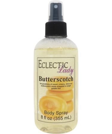 Butterscotch Body Spray 8 ounces Body Mist for Women with Clean Light & Gentle Fragrance Long Lasting Perfume with Comforting Scent for Men & Women Cologne with Soft Subtle Aroma For Daily Use 8 Fluid Ounces