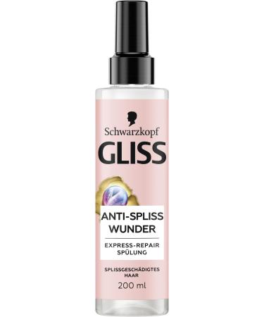Gliss Anti-Split Ends Conditioner (200 ml) - Repairs damaged hair fibers - For long-lasting sealing of split ends - Heat protection up to 230 C