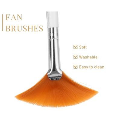 Prasacco 20-Piece Fan Brushes Set - Soft Facial Mask & Makeup Applicator Brush for Women & Girls - Perfect for Mud & Cream Masks - Buy Online on GoSupps.com