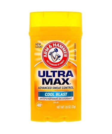 ARM & HAMMER ULTRAMAX Anti-Perspirant Deodorant Invisible Solid Cool Blast 2.80 oz (Pack of 4)