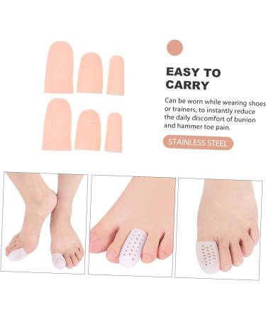 Healifty 8 Pairs Silicone Toe Tubes Protector - Foot Protectors for Feet, Toe Orthotic Separator for Toe Valgus Relief - 6x3cm - Buy Online on GoSupps.com