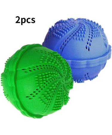 SWEETBIUTI Laundry Balls Washing Machine Ball Laundry Washing Machine Clean Eco-Friendly Decontamination Silicone Washing Balls Set for Liquid Detergent Blue Green 2PCS - Buy Online on GoSupps.com