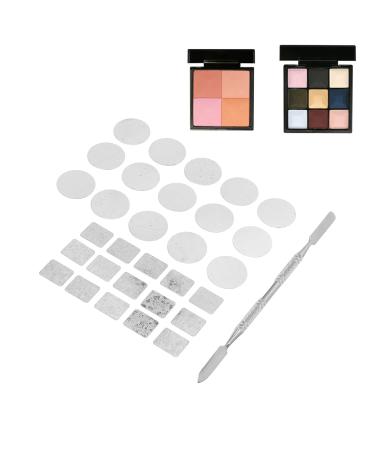 30 Metal Stickers for Magnetic Pallets - Self-Adhesive Makeup Palette Labels - 15 Round & 15 Square Eyeshadow Stickers - Buy Online on GoSupps.com