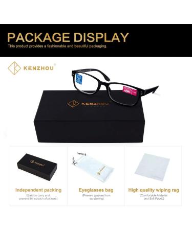 K KENZHOU Reading Glasses 4 Pack - Stylish +4.0 Readers for Men & Women with Spring Hinge | International Shipping Available - Buy Online on GoSupps.com