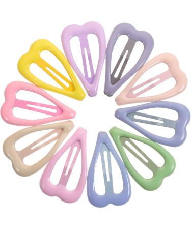 Milisten 20pcs Cute Hair Clips for Girls  Colorful Macaron Hairpins Lovely Barrettes Non-slip Hair Clips Heart Snap Hair Clips Hair Decorations for Girls  Kids  Toddlers and Women 0.5X2.3X3.8CM As Shown 4