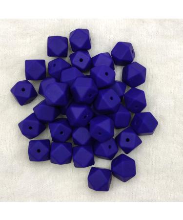 50pcs Navy Blue 14mm Silicone Hexagon Pearl Beads - DIY Beading Spacer Beads for Mom Jewelry Making - Buy Online on GoSupps.com