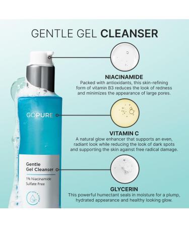 goPure Gentle Gel Cleanser - Brightening Vitamin C Formula Sulfate-Free All Skin Types - 4 oz - Buy Online on GoSupps.com