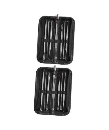 FOMIYES 14 Pcs Comedone Extractor Pimple Tools Blackhead Removal Extractor Tools Stainless Steel