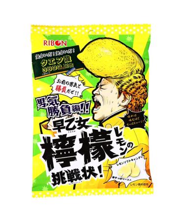 Nobel Japanese Candy Nostalgic Super Sour Lemon Hard Candy Chewy Bonbons Filled Candy Japanese Snacks Box & Candy Gift for Journey Through Asia Imported from Japan (Lemon - 60g Bags (Pack of 2))