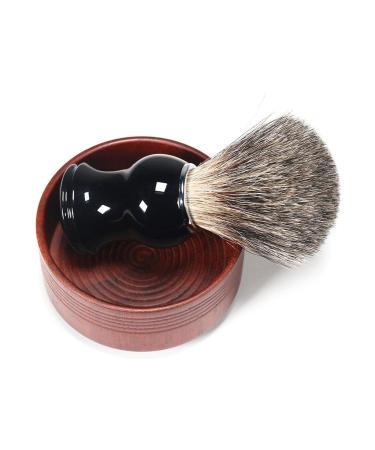 Premium Oak Wooden Shaving Bowl Mug - Ideal for Men's Shaving & Grooming Essentials | International Shipping Available - Buy Online on GoSupps.com