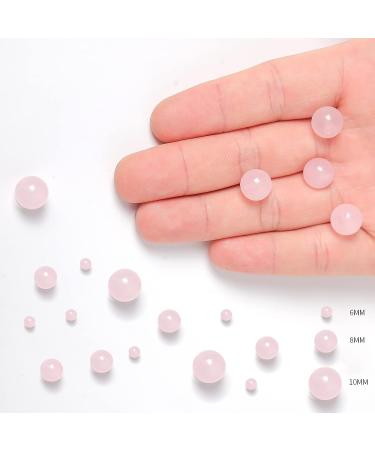 60pcs 6mm Natural Rose Quartz Gemstone Beads for Healing Energy | DIY Jewelry Making Beads for Bracelets & Necklaces - Buy Online on GoSupps.com
