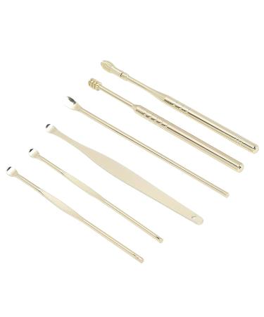 Portable Spiral Ear Wax Removal Tool Set - U Shape Ear Spoon Cleaner (Black/Yellow) - Buy Online on GoSupps.com