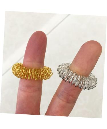 Solustre 9-Set Battery Ring Finger Massage Rings - Acupressure Metal Circles for Relaxation & Relief | Ideal for Household Use & Gift - Buy Online on GoSupps.com