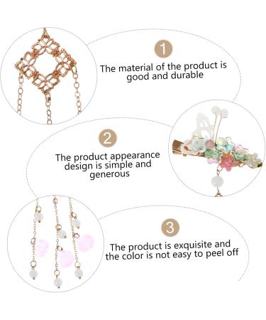 MAGICLULU 2 Pairs Butterfly Hair Clip Womens Hair Accessories Barrettes for Tassel Hair Clips Hair Stick for Lady Chinese Hair Barrettes Tassel Headdress Hairpin Miss Metal Alloy - Buy Online on GoSupps.com