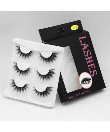 Buy Maycaur 3D Faux Mink False Eyelashes - 3 Pairs of 15mm Soft Fluffy Reusable Lashes for Natural Makeup - International Shipping Available - Buy Online on GoSupps.com