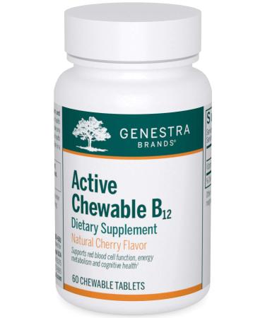 Genestra Brands Active Chewable B12 | Chewable Vitamin B12 Tablets | 60 Chewable Tablets | Natural Cherry Flavor
