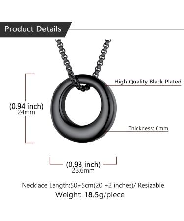 U7 Women's Cremation Urn Necklace | Celtic Knot Dog Feet Wings Crucifix | Stainless Steel Pendant for Ashes | Black Cylinder Chain Jewelry - Buy Online on GoSupps.com