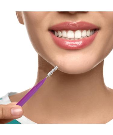 100pcs Interdental Tooth Flossing Brushes - Purple Braces Cleaning Picks for Oral Care - Buy Online on GoSupps.com