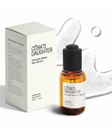 COBA'S DAUGHTER Hair Serum for dry damaged frizzy hair | Nourishes Smooth & Shine | UV & Heat Protect | Argan Inca Inchi Jojoba Oils Vitamin E | Infused with Lavender (1.69 oz)