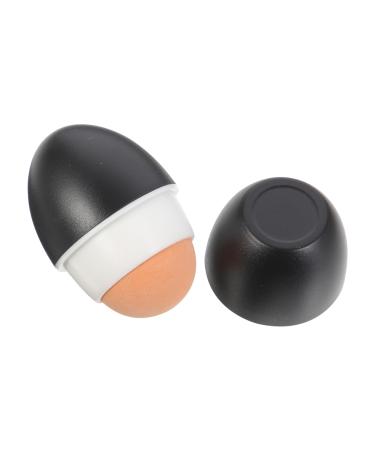 Mipcase Cleaning Products Volcanic Stone Oil-Absorbing Ball Portable Neck Massager Reusable face Roller Facial Rolling Stone Black 5x3cm