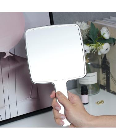 YCHMIR Hand Mirror - Electroplate Silver Square Hand Held Mirror 5 x 9.1 inch - Buy Online on GoSupps.com