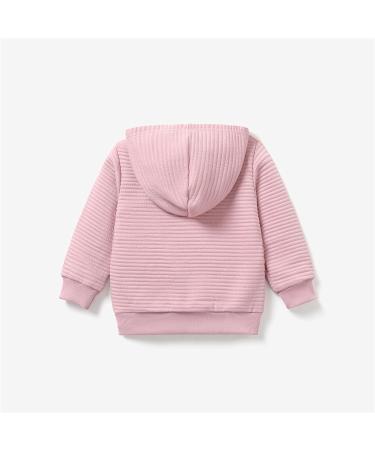 PatPat Toddler Hoodie - Pink, Textured Pullover Sweatshirt for 1-2 Year Old Boy or Girl - Buy Online on GoSupps.com