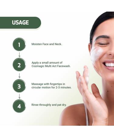 Multi Act Face Wash with Aloe Vera Turmeric & Neem - All Skin Types | Pack of 2 - International Shipping Available - Buy Online on GoSupps.com