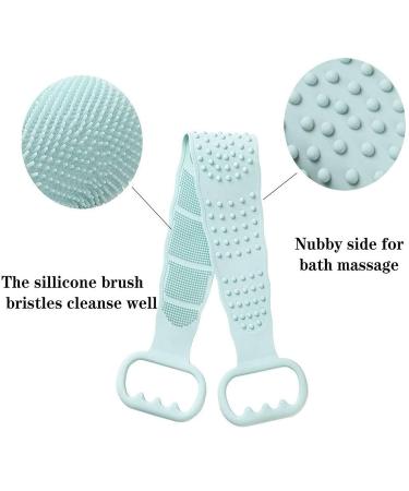 28 inch Silicone Back Scrubber for Shower - Green Silicone Bath Body Brush - Buy Online on GoSupps.com
