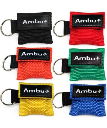 5x AMBU LifeKey Keychain Ventilation Mask - Black | Compact Emergency Resuscitation Device for International Shipping - Buy Online on GoSupps.com