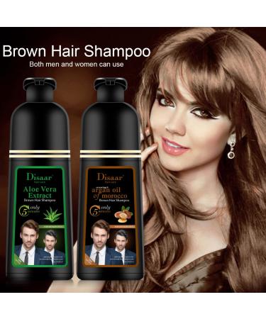 Dye Brown Hair Shampoo - Quick 5-Minute Color for White Grey & Damaged Hair - Lasts Up to 4 Weeks - 400ml - Buy Online on GoSupps.com