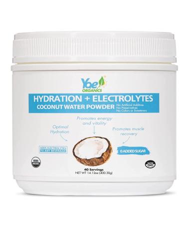 Organic Coconut Water Powder Unsweetened Electrolyte Supplement for Hydration and Energy (14.12 oz (Pack of 1)) 14.12 Ounce (Pack of 1)