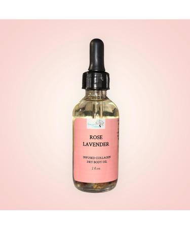 Lavender & Rose Body Oil - Deep Hydration for Radiant Skin Soothing Aroma Perfect for All Skins - 2oz - Buy Online on GoSupps.com