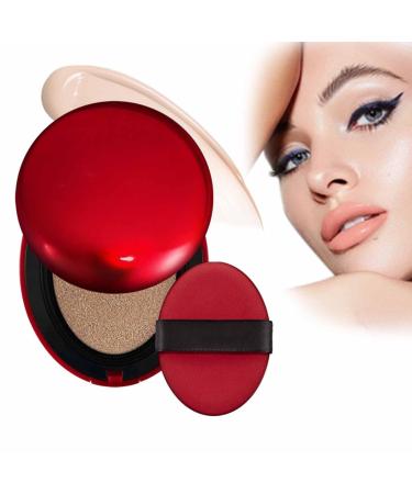 Red Cushion Foundation,Cushion Foundation For Glass Skin,Modular Coverage,Semi-Mate,Moisturizing Foundation For Flawless Makeup,Uniform Complexion (21N, ONE)
