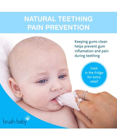 Brush Baby Teething Relief Dental Wipes for Ages 0-Toddler - 28 Finger Wipes - Prevent Teething Pain & Tooth Decay - Pack of 1 - Buy Online on GoSupps.com