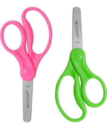 Westcott 13168 Right- and Left-Handed Scissors  Kids' Scissors  Ages 4-8  5-Inch Blunt Tip  Assorted  2 Pack - Buy Online on GoSupps.com