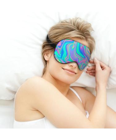 Colorful Psychedelic Trippy Art Sleep Mask for Women - Adjustable Eye Shades with Elastic Strap for Ultimate Comfort - Buy Online on GoSupps.com