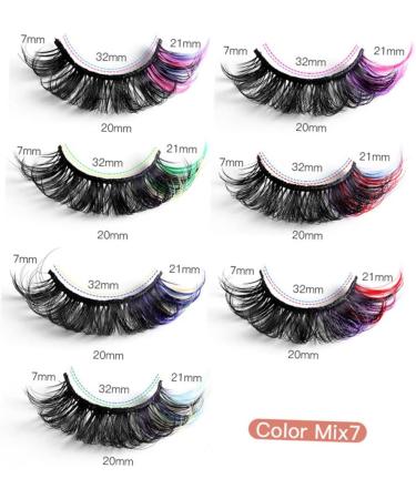 MAGICLULU 35 Pairs Colored False Eyelashes Halloween Lashes Cat Eye Lashes Fluffy Wispy Lashes Russian Strip Lashes Fluffy Fake Eyelashe False Lashes Cosplay Imitation Extend - Buy Online on GoSupps.com